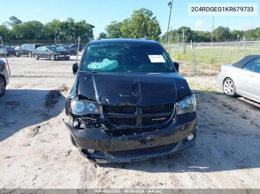 2019 Dodge Grand Caravan Gt VIN: 2C4RDGEG1KR679733 Lot: 40232363