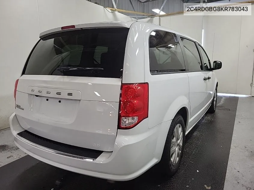 2019 Dodge Grand Caravan Se VIN: 2C4RDGBG8KR783043 Lot: 40257721