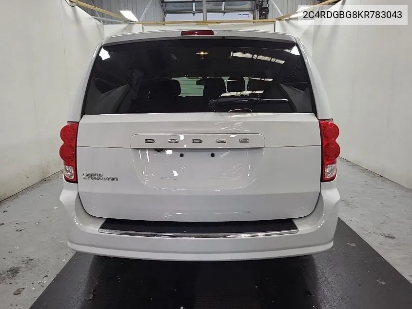 2019 Dodge Grand Caravan Se VIN: 2C4RDGBG8KR783043 Lot: 40257721