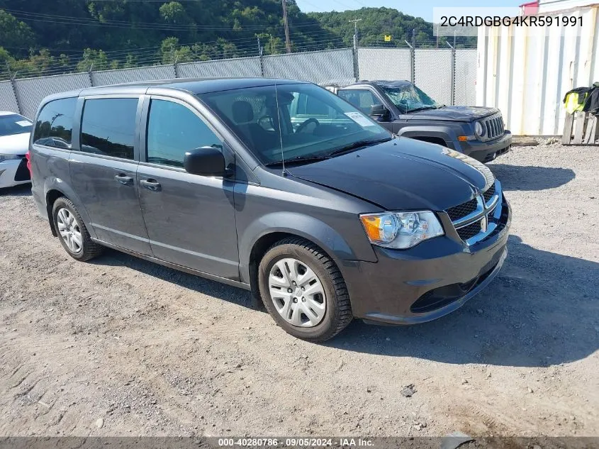 2019 Dodge Grand Caravan Se VIN: 2C4RDGBG4KR591991 Lot: 40280786