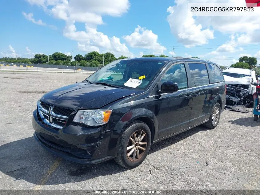 2C4RDGCG5KR797853 2019 Dodge Grand Caravan Sxt