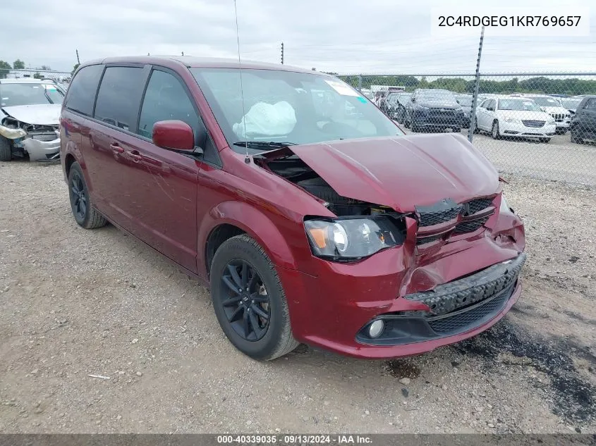 2C4RDGEG1KR769657 2019 Dodge Grand Caravan Gt