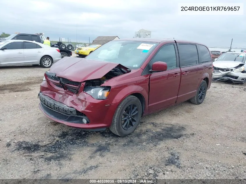 2C4RDGEG1KR769657 2019 Dodge Grand Caravan Gt