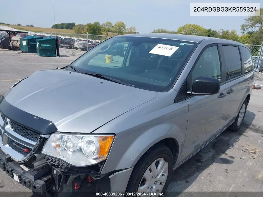 2C4RDGBG3KR559324 2019 Dodge Grand Caravan Se