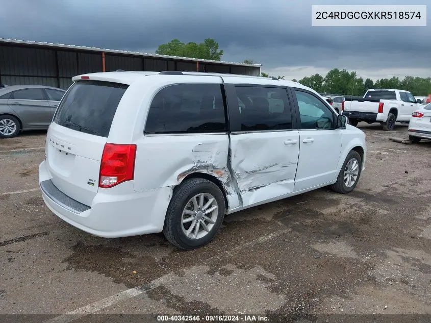 2019 Dodge Grand Caravan Sxt VIN: 2C4RDGCGXKR518574 Lot: 40342546