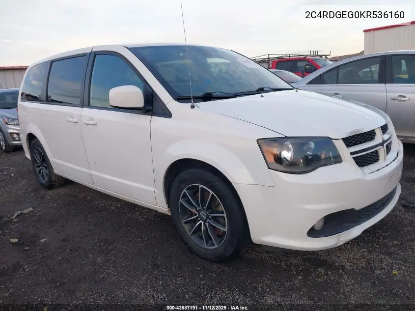 2C4RDGEG0KR536160 2019 Dodge Grand Caravan Gt