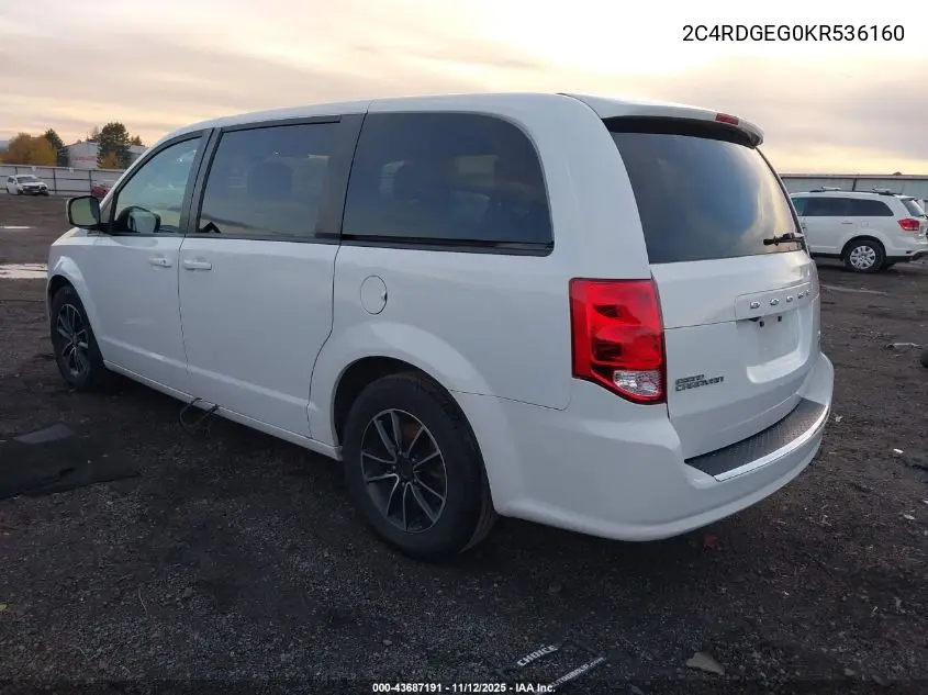 2C4RDGEG0KR536160 2019 Dodge Grand Caravan Gt
