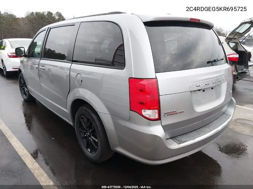 2C4RDGEG5KR695725 2019 Dodge Grand Caravan Gt