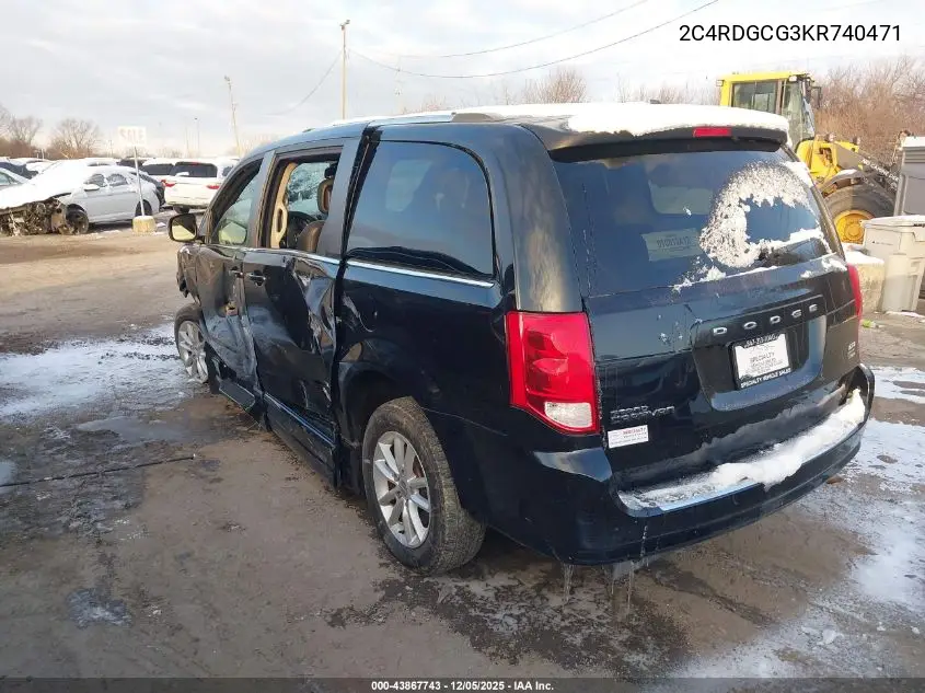2C4RDGCG3KR740471 2019 Dodge Grand Caravan Sxt