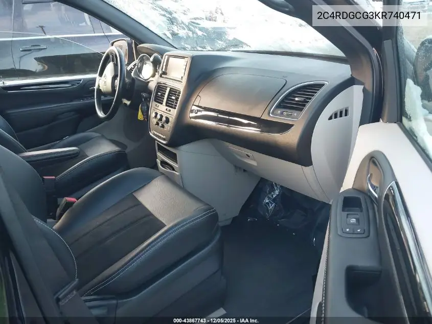 2C4RDGCG3KR740471 2019 Dodge Grand Caravan Sxt