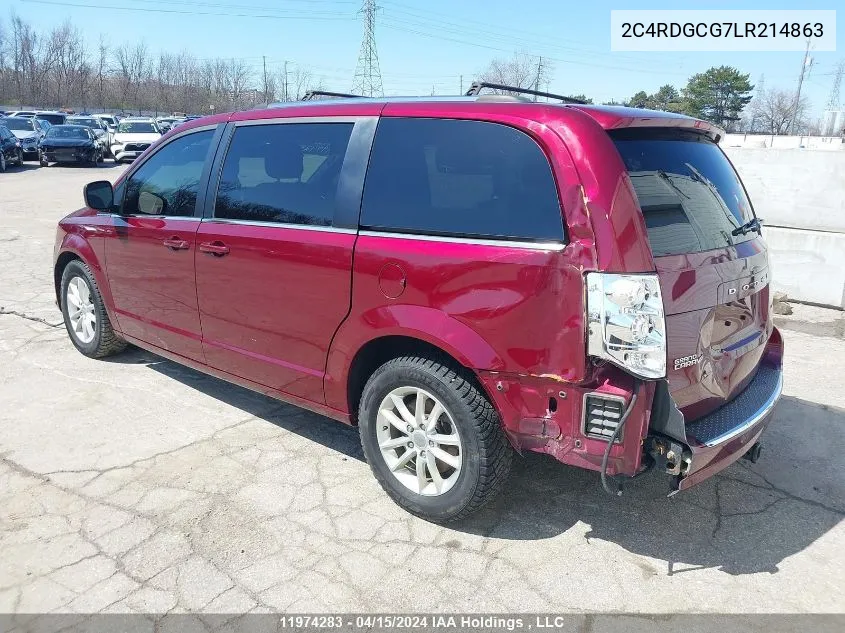 2C4RDGCG7LR214863 2020 Dodge Grand Caravan Sxt