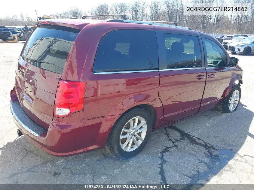 2C4RDGCG7LR214863 2020 Dodge Grand Caravan Sxt