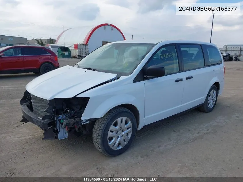 2020 Dodge Grand Caravan Se VIN: 2C4RDGBG6LR168377 Lot: 11984590