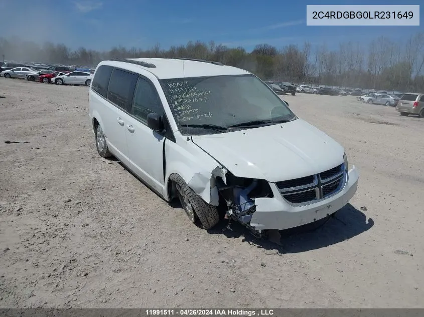 2C4RDGBG0LR231649 2020 Dodge Grand Caravan