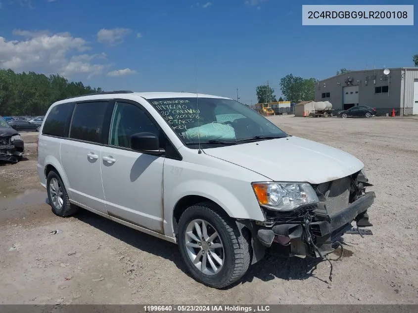 2020 Dodge Grand Caravan Se VIN: 2C4RDGBG9LR200108 Lot: 11996640