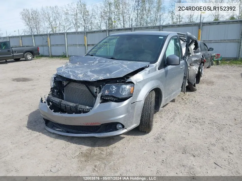 2020 Dodge Grand Caravan Gt VIN: 2C4RDGEG5LR152392 Lot: 12003576