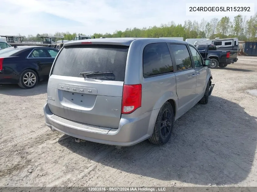 2020 Dodge Grand Caravan Gt VIN: 2C4RDGEG5LR152392 Lot: 12003576