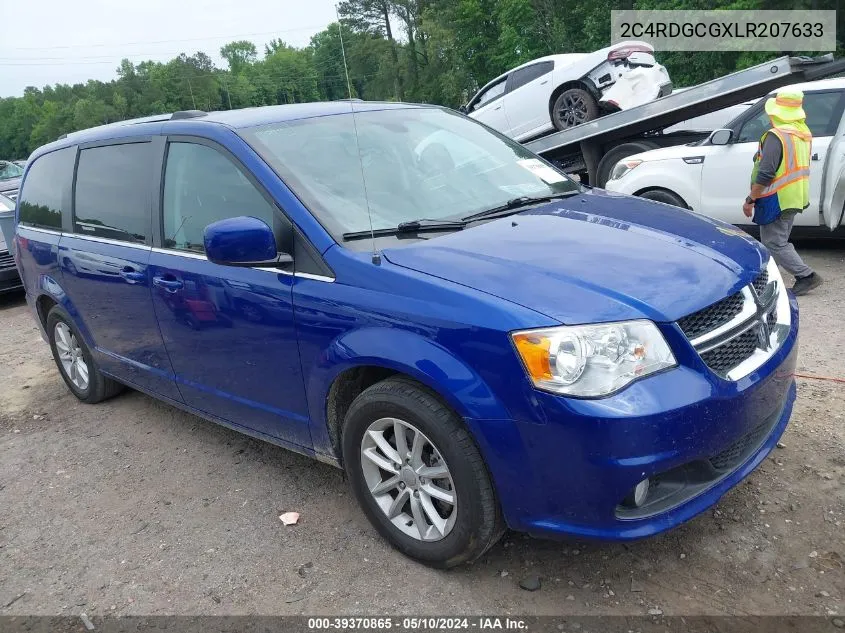 2020 Dodge Grand Caravan Sxt VIN: 2C4RDGCGXLR207633 Lot: 39370865