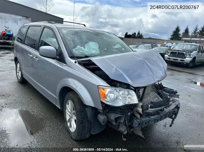 2020 Dodge Grand Caravan Sxt VIN: 2C4RDGCG7LR200767 Lot: 39381909