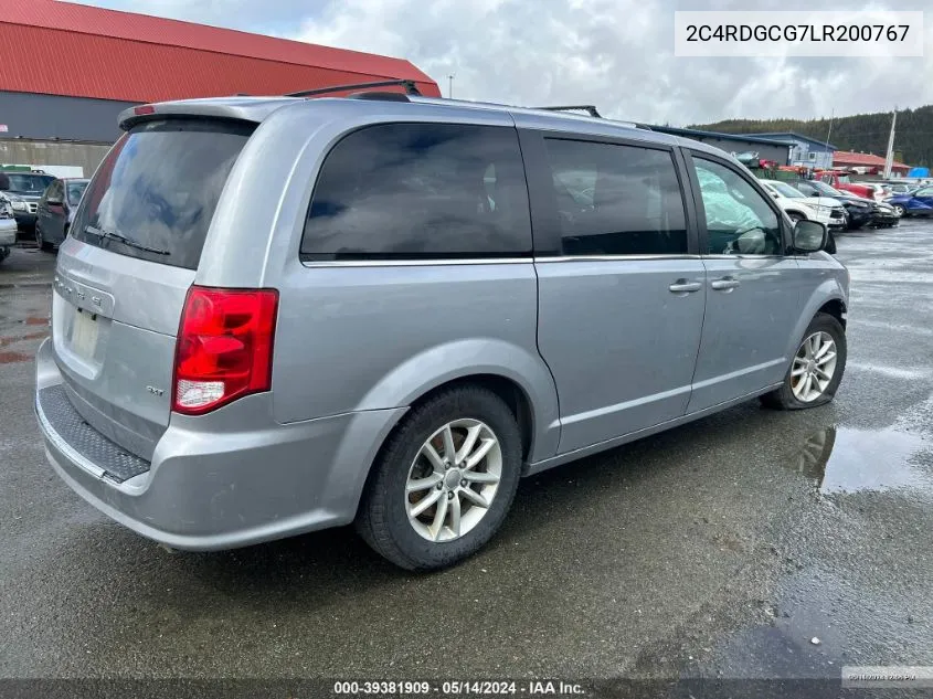 2020 Dodge Grand Caravan Sxt VIN: 2C4RDGCG7LR200767 Lot: 39381909