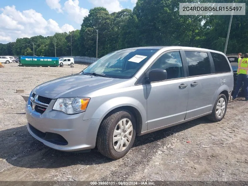 2020 Dodge Grand Caravan Se VIN: 2C4RDGBG6LR155497 Lot: 39560101