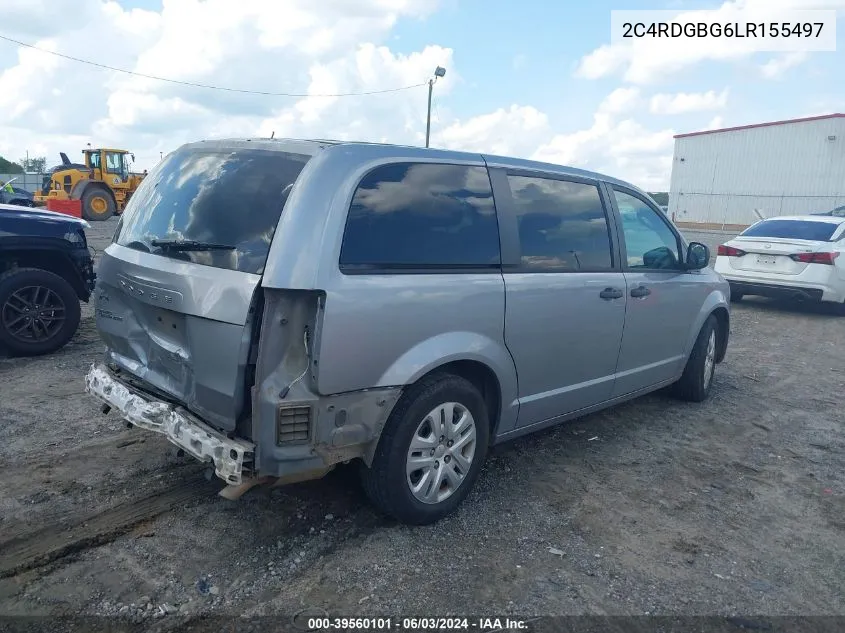 2020 Dodge Grand Caravan Se VIN: 2C4RDGBG6LR155497 Lot: 39560101