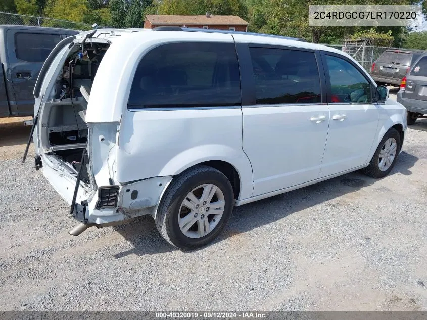 2020 Dodge Grand Caravan Sxt VIN: 2C4RDGCG7LR170220 Lot: 40320019