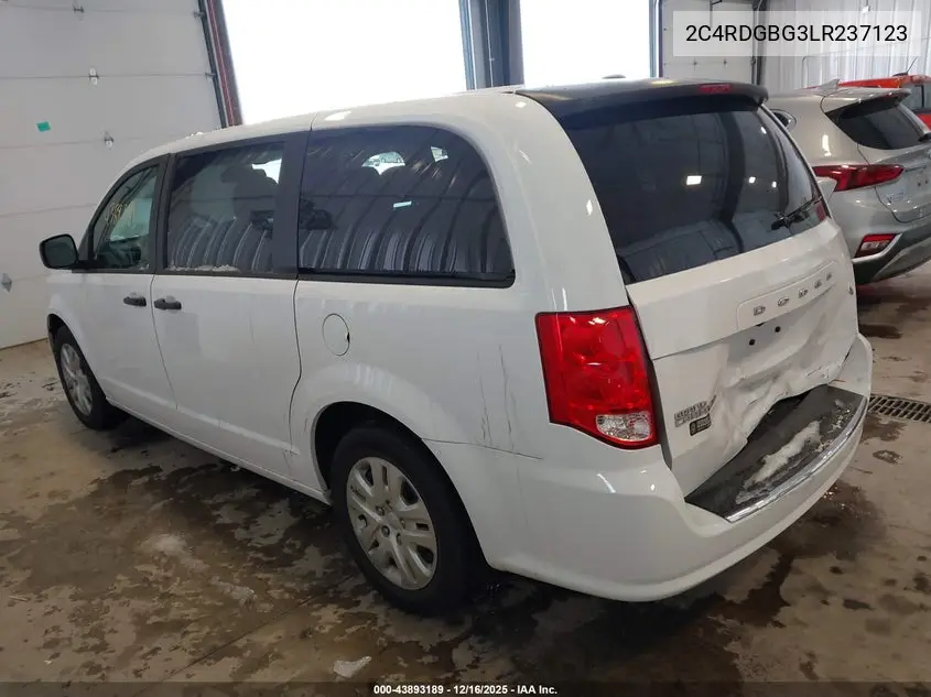 2C4RDGBG3LR237123 2020 Dodge Grand Caravan Se