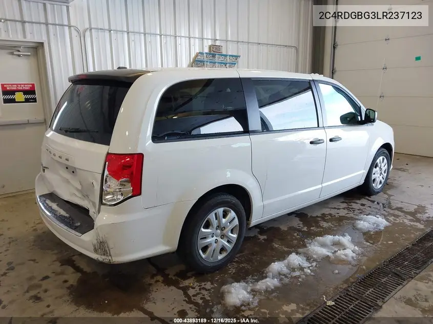 2C4RDGBG3LR237123 2020 Dodge Grand Caravan Se