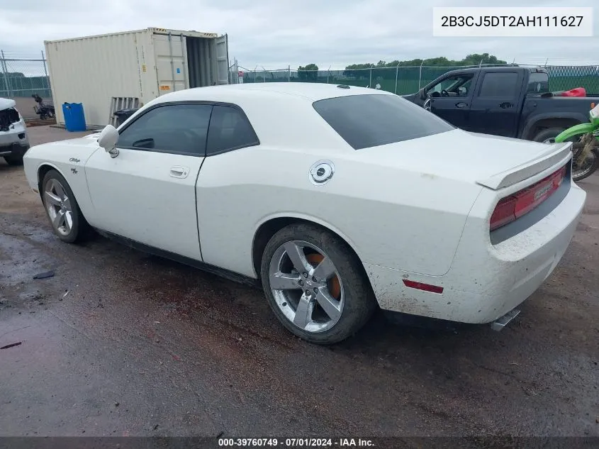 2B3CJ5DT2AH111627 2010 Dodge Challenger R/T