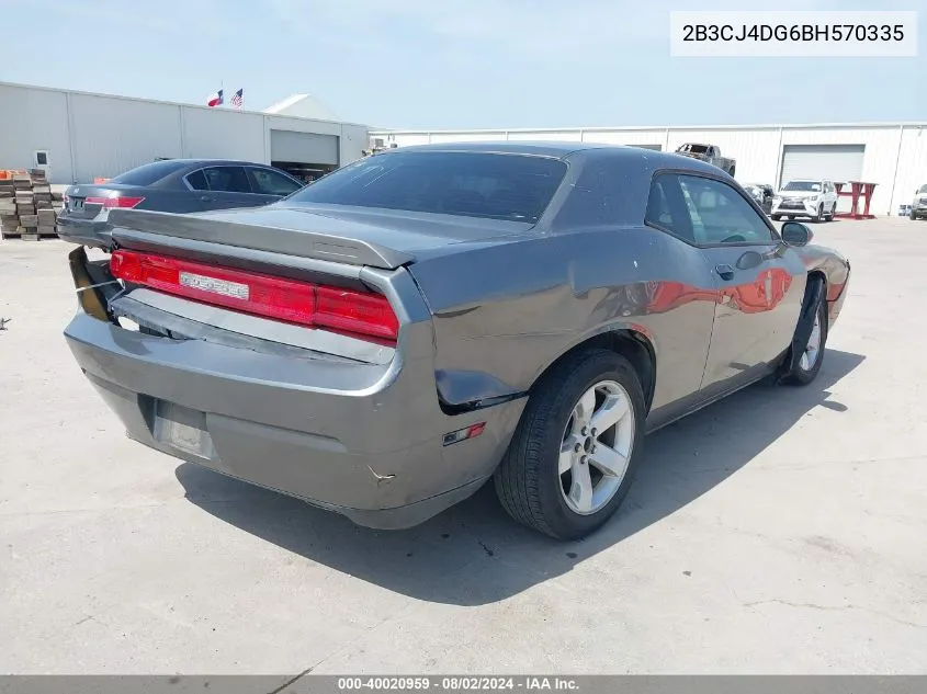 2B3CJ4DG6BH570335 2011 Dodge Challenger