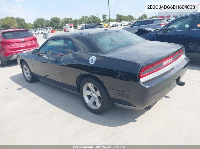 2B3CJ4DG6BH604838 2011 Dodge Challenger