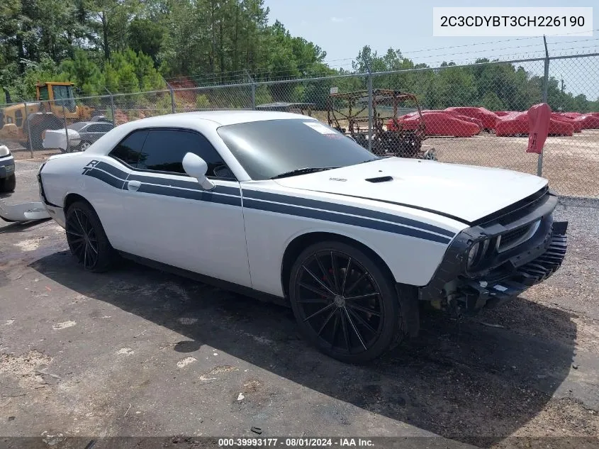 2C3CDYBT3CH226190 2012 Dodge Challenger R/T