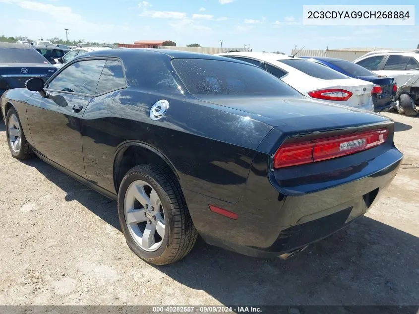 2C3CDYAG9CH268884 2012 Dodge Challenger Sxt