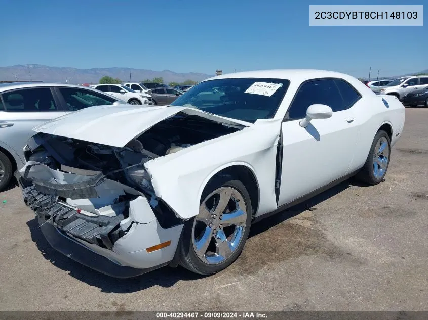 2C3CDYBT8CH148103 2012 Dodge Challenger R/T