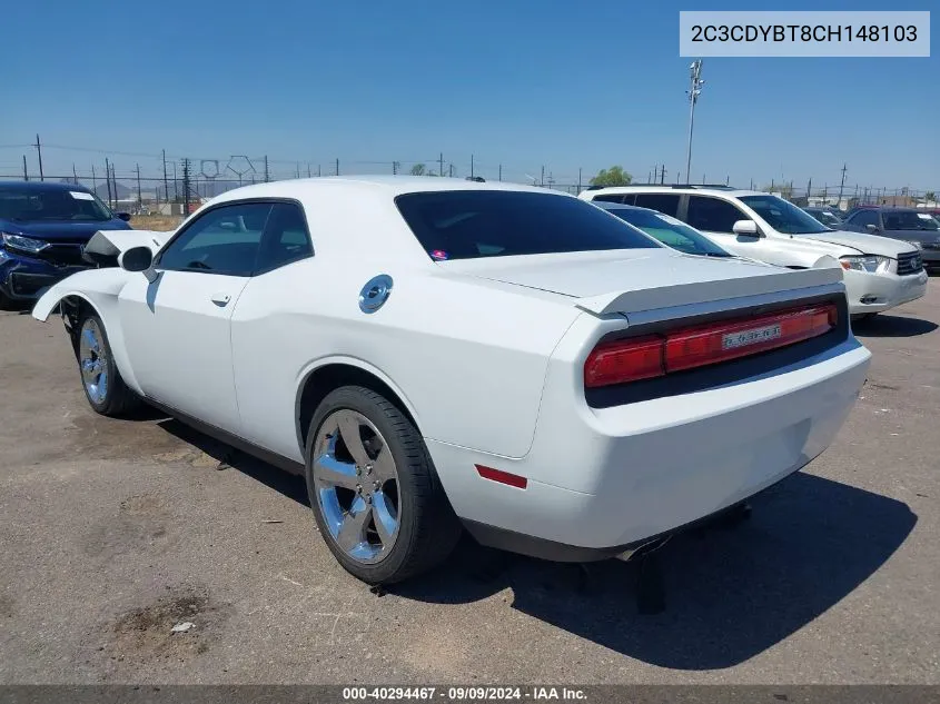 2C3CDYBT8CH148103 2012 Dodge Challenger R/T