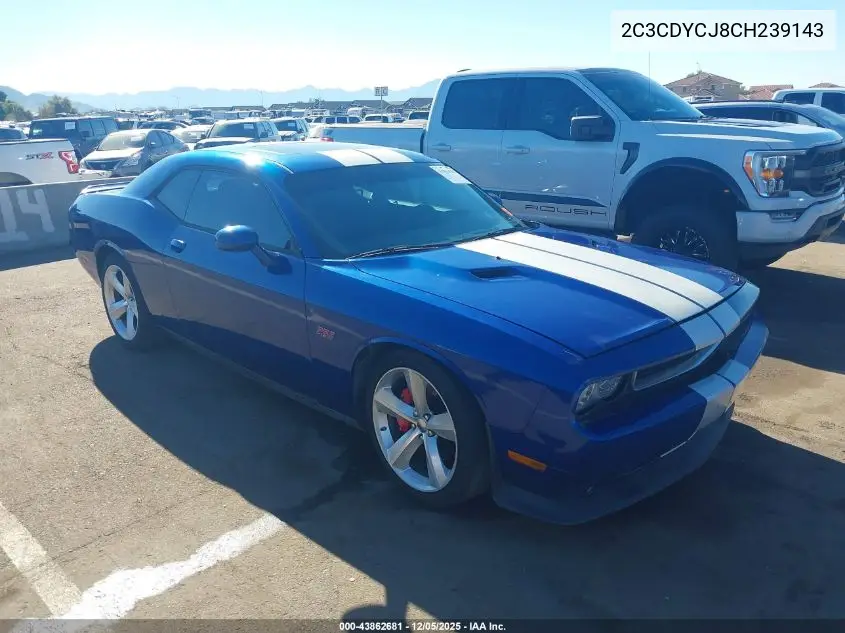 2C3CDYCJ8CH239143 2012 Dodge Challenger Srt8 392