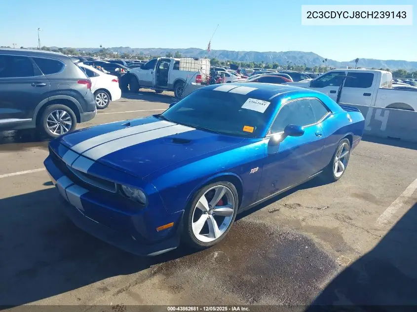 2C3CDYCJ8CH239143 2012 Dodge Challenger Srt8 392