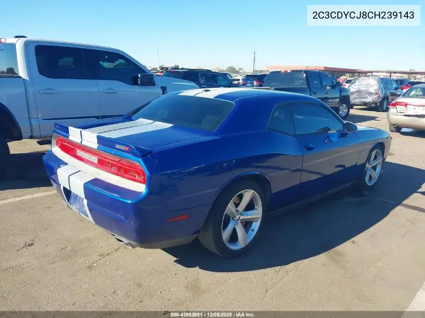 2C3CDYCJ8CH239143 2012 Dodge Challenger Srt8 392