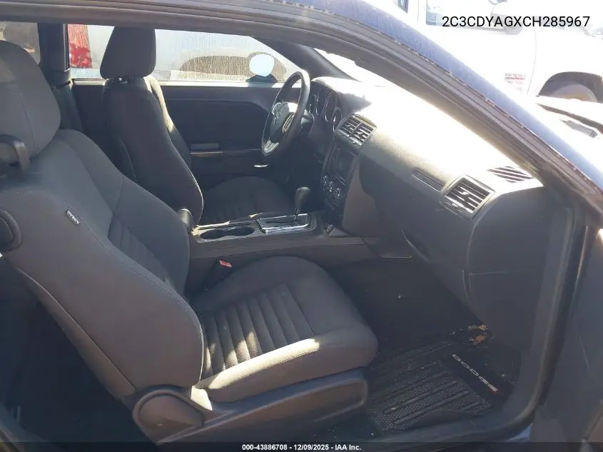 2C3CDYAGXCH285967 2012 Dodge Challenger Sxt
