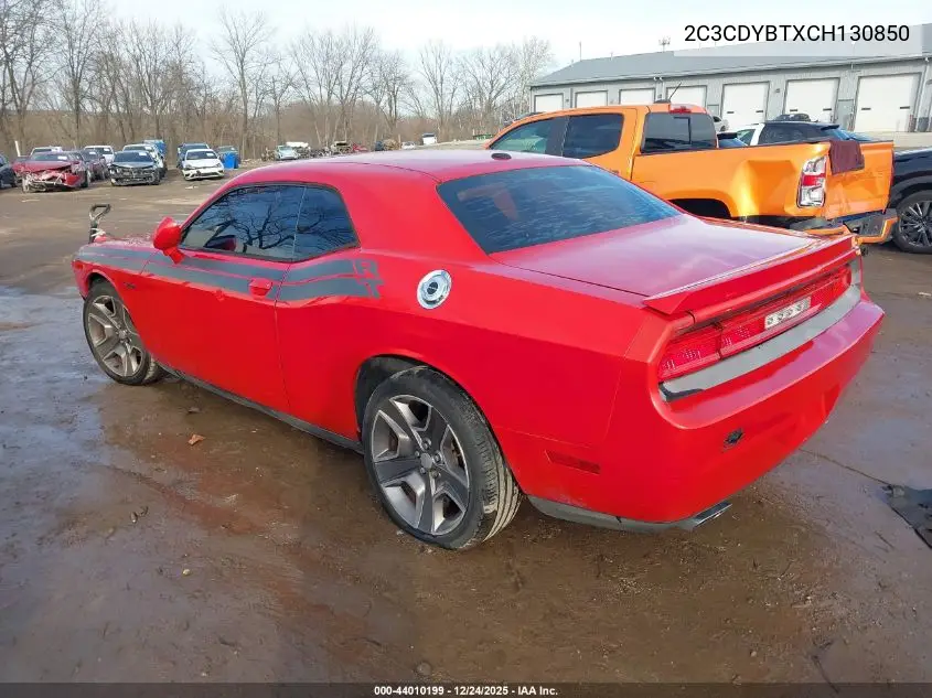 2C3CDYBTXCH130850 2012 Dodge Challenger R/T