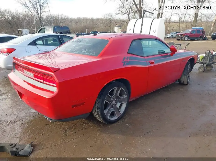 2C3CDYBTXCH130850 2012 Dodge Challenger R/T