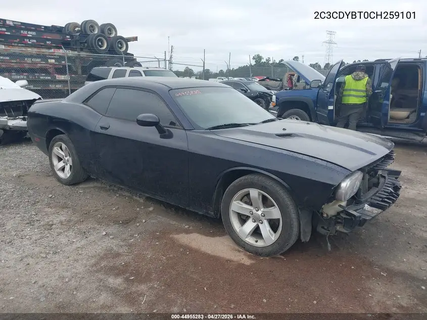2012 Dodge Challenger R/T VIN: 2C3CDYBT0CH259101 Lot: 44955283
