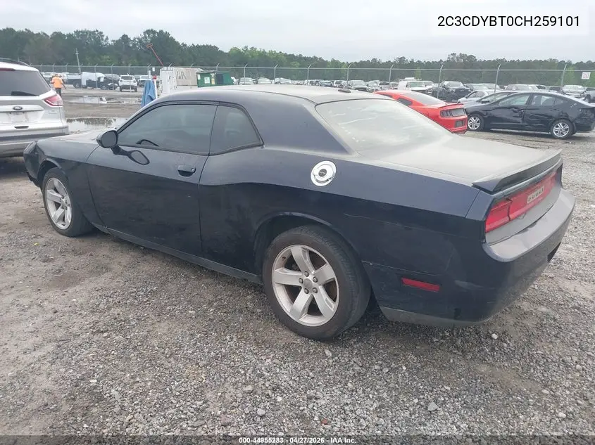 2012 Dodge Challenger R/T VIN: 2C3CDYBT0CH259101 Lot: 44955283