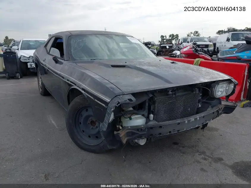 2C3CDYAG7DH718677 2013 Dodge Challenger Sxt