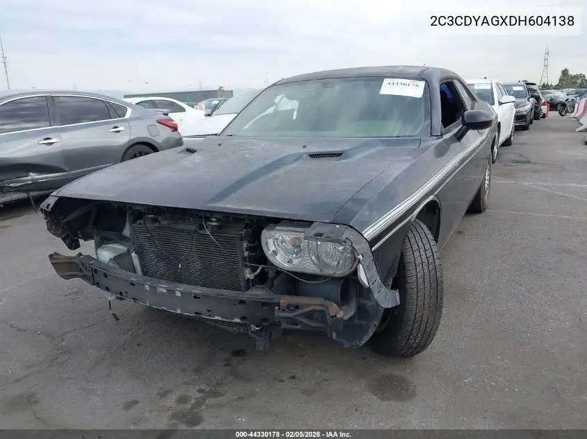2C3CDYAG7DH718677 2013 Dodge Challenger Sxt