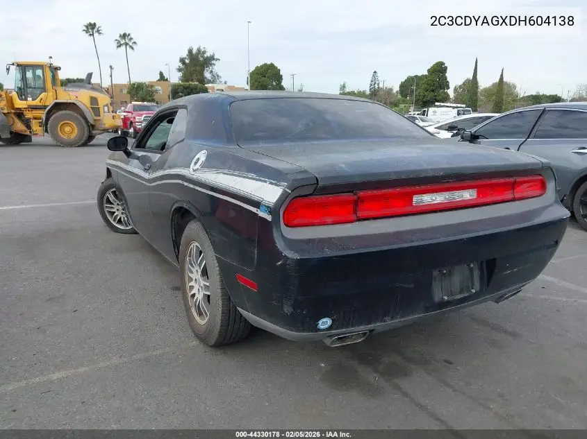 2C3CDYAG7DH718677 2013 Dodge Challenger Sxt