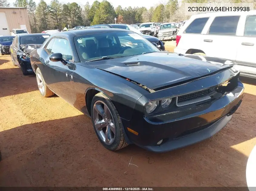 2C3CDYAG4EH139938 2014 Dodge Challenger Sxt Plus