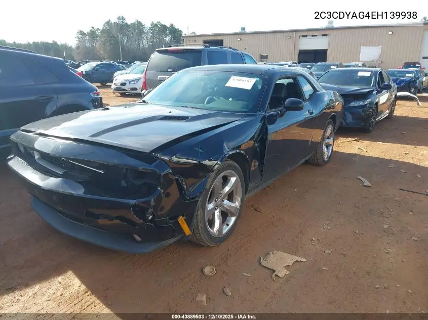 2C3CDYAG4EH139938 2014 Dodge Challenger Sxt Plus
