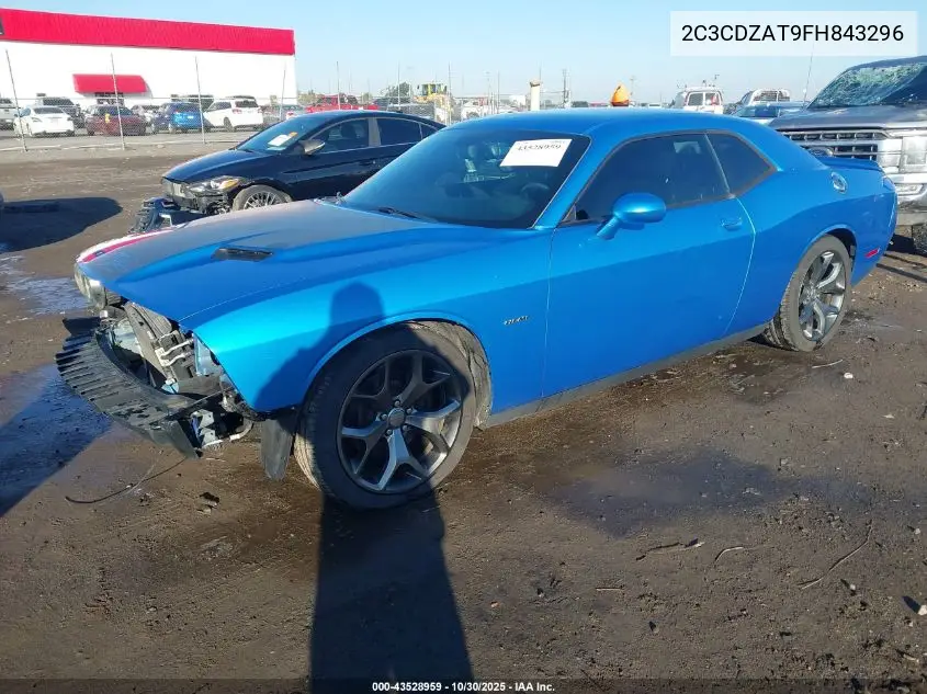2C3CDZAT9FH843296 2015 Dodge Challenger R/T